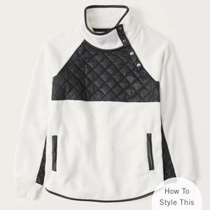 Abercrombie & Fitch asymmetrical snap-up fleece